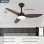 Ventilateur de Plafond avec Lumière Autrucker 40W 100cm 6 Vitesses Télécommande Bois