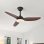 Ventilateur de Plafond avec Lumière Autrucker 40W 100cm 6 Vitesses Télécommande Bois