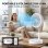 Ventilador de Pie Autrucker Foldable Portable Fan 5W 4 Velocidades Silencioso con Mando y Batería 8000 mAh