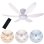 Ventilador de Techo con Luz Autrucker 50W 109cm 6 Velocidades Motor DC Silencioso con Mando