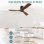 Ventilatore da Soffitto con Luce Autrucker 35W 132cm 6 Velocità Silenzioso Telecomando