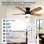 Ventoinha de Teto com Luz Autrucker 42" LED 6 Velocidades Silenciosa Comando