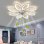 Ventilateur de Plafond avec Lumière Autrucker 90cm 6 Vitesses LED Télécommande App Blanc