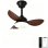 Ventilateur de Plafond avec Lumière Autrucker 40W 65cm 6 Vitesses Télécommande Bois