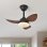 Ventilateur de Plafond avec Lumière Autrucker 40W 65cm 6 Vitesses Télécommande Bois