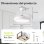 Ventilador de Techo con Luz Autrucker 36W Aspas Retráctiles 6 Velocidades Motor DC Mando