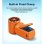 Mini Ventilatore Portatile Autrucker 6 Velocità Display LED Clip Batteria 3000mAh Arancione
