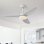 Ventilateur de Plafond avec Lumière Autrucker 40W 100cm 6 Vitesses Télécommande Contrôle Intelligent