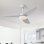 Ventilateur de Plafond avec Lumière Autrucker 40W 100cm 6 Vitesses Télécommande Contrôle Intelligent