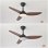Deckenventilator mit Licht Autrucker 40W 100cm 6 Stufen Fernbedienung