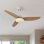 Ventilador de techo con luz Autrucker 40W 100cm Motor DC 6 velocidades Mando App Invierno dormitorio
