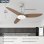 Ventilador de techo con luz Autrucker 40W 100cm Motor DC 6 velocidades Mando App Invierno dormitorio