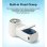 Mini-Handventilator Autrucker 6 Stufen LED-Display 3000mAh Akku Clip