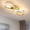 Luminaria de teto Autrucker dourada 36W LED 3000K Quarto