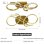 Luminaria de teto Autrucker dourada 36W LED 3000K Quarto