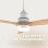 Ventilador de Techo con Luz Evvo Home V540 Wood 40W 132cm 6 Velocidades Motor DC Mando Temporizador Invierno