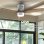 Ventilador de Techo con Luz Evvo Home V552 Dark Wood 40W 132cm 6 Velocidades Motor DC WiFi Mando Temporizador Función Invierno