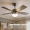 Ventilador de Techo con Luz Evvo Home V415 Steel 56W 106cm 3 Velocidades Motor de Cobre Silencioso Función Invierno