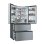 Réfrigérateur Américain Haier HFR59F18CWMM Total No Frost 182,5cm 700L C Inox IA