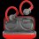 Auriculares CANYON OnRun 11 Sport inalámbricos Bluetooth 5.4 deportivos gris y rojo