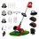 Desbrozadora eléctrica Blossom 21V 3 en 1 inalámbrica 2 baterías 15 cm roja