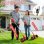 Desbrozadora eléctrica Blossom 21V 3 en 1 inalámbrica 2 baterías 15 cm roja
