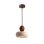 Lámpara colgante Blossom esfera nogal LED regulable 3 temperaturas Ø15 cm