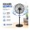 Ventilador de Pie Industrial Bilake Alarcon 180W 3 Velocidades Oscilante Cabezal Orientable