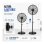 Ventilador de Pie Industrial Bilake Alarcon 180W 3 Velocidades Oscilante Cabezal Orientable