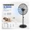 Ventilador de Pie Industrial Bilake Alarcon 180W 3 Velocidades Oscilante Cabezal Orientable