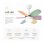 Ventilador de Techo con Luz Bilake Kids Colores Pastel WiFi Aspas Reversibles Ultra Silencioso con Mando