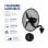 Ventilador Industrial de Pared Bilake Borrasca 240W 71cm Oscilante Cabezal Orientable