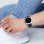 Xlyne NARA XW Pro Bluetooth 1,22" Argent Boîtier 45mm Bracelet Navy M Cardiofréquencemètre