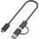 Caja PC Unitek S1251AGY01 M.2 Alluminio Grigio con LED e USB Tipo-C
