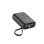 Bateria externa Accetel PBB2411B 10000 mAh PD QC3.0 Cabos USB-C Lightning