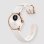 Withings Scanwatch Light Bluetooth 37mm Gehäuse Gold Weißes Armband Herzfrequenzmesser