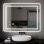 Specchio da bagno Naspaluro LED 80x60 antivapore 3 colori touch