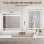 Specchio da bagno Naspaluro LED 80x60 antivapore 3 colori touch