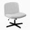 Chaise coque design Naspaluro velours gris reglable