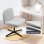 Chaise coque design Naspaluro velours gris reglable