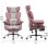 Silla Gaming GTPLAYER Ergonómica con Reposapiés Tela Rosa