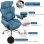 Silla Gaming GTPLAYER Ergonómica con Reposapiés Telescópico Azul 180 kg