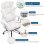 Silla Gaming GTPLAYER Ergonómica con Reposapiés Telescópico 180 kg Blanco