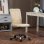 Silla de Escritorio Giratoria Welltin Sin Brazos Malla Beige Altura Ajustable 100kg