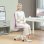 Silla de Oficina Welltin Ergonómica Compacta Altura Ajustable Lino