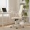 Chaise de bureau pivotante beige Welltin 921-637V00BG