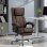 Cadeira de Massagem de Escritorio Welltin 921-625V90DR Reclinavel 135 graus Marrom