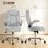 Silla de Escritorio Ergonómica Welltin Crema Reposabrazos Abatibles 120 kg