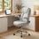 Silla de Escritorio Ergonómica Welltin Crema Reposabrazos Abatibles 120 kg