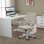 Silla escritorio giratoria Welltin beige ergonómica basculante altura ajustable